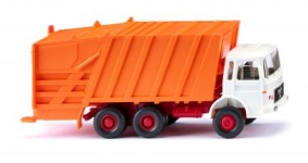 Wiking 063805 - H0 - MAN Pressmüllwagen - weiß/kommunalorange
